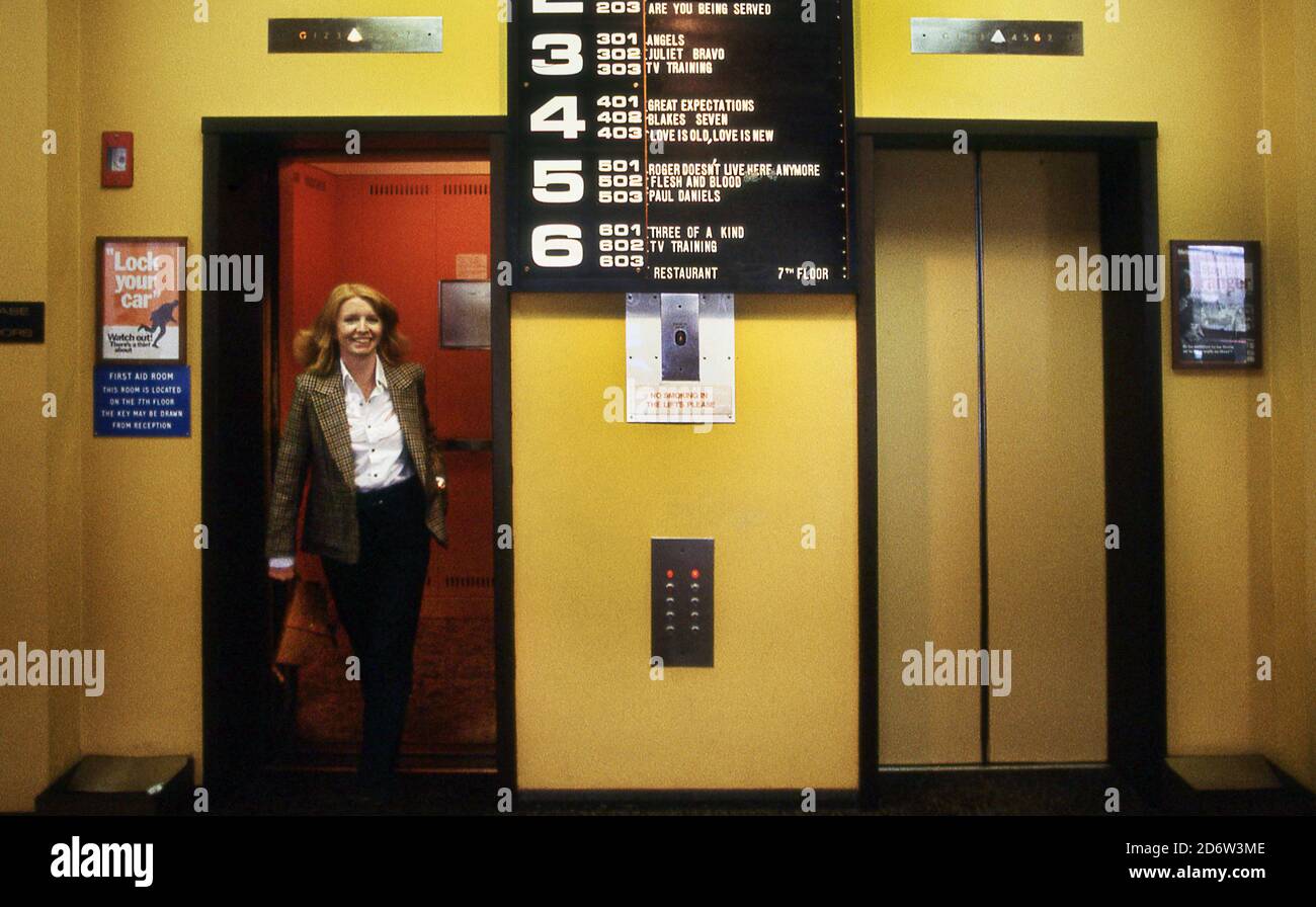 Actress Jane Asher BBC TV Centre i1981 Stock Photo