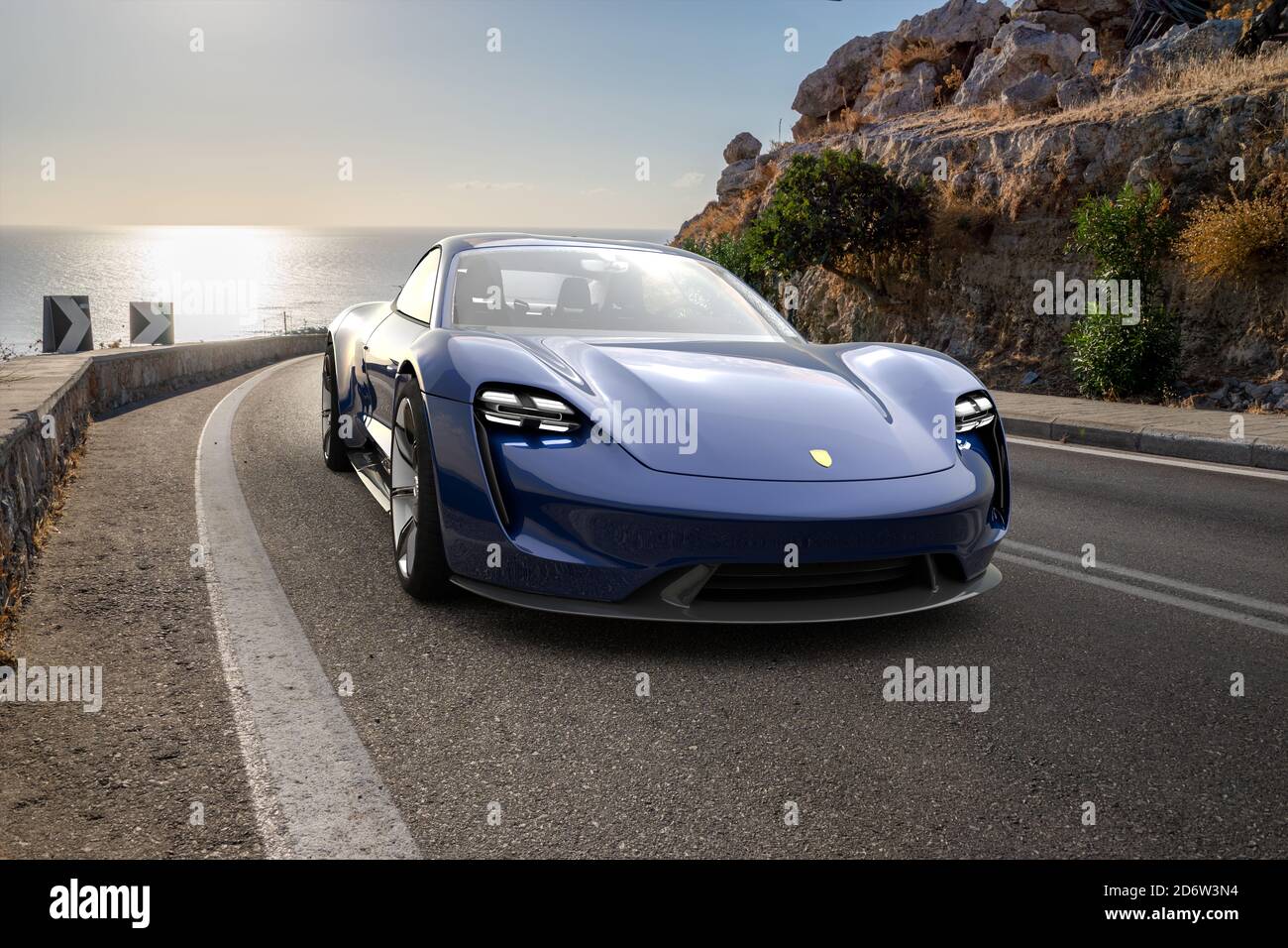 Porsche Mission E electric concept car Stock Photo - Alamy