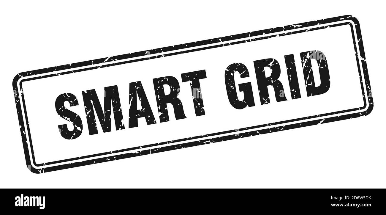 smart grid stamp. square grunge sign isolated on white background Stock ...