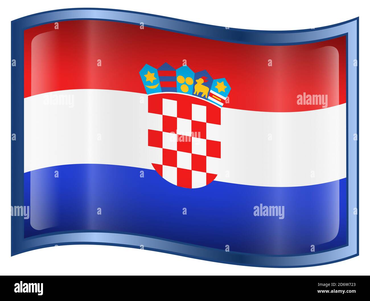 Croatia Flag Icon Stock Photo