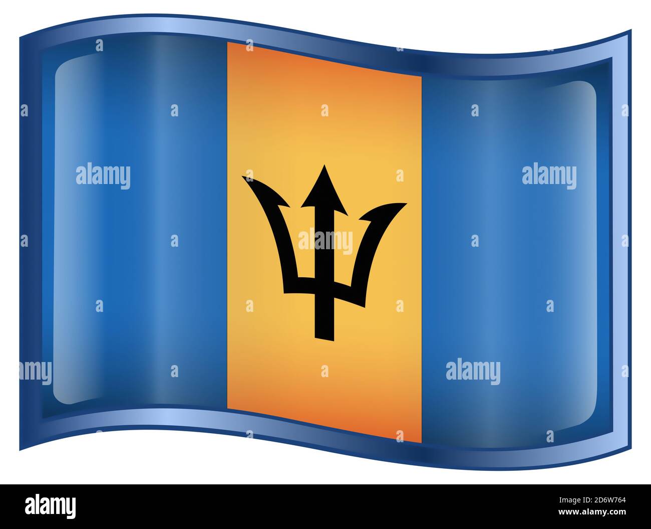 Barbados Flag Icon, isolated on white background Stock Photo Alamy