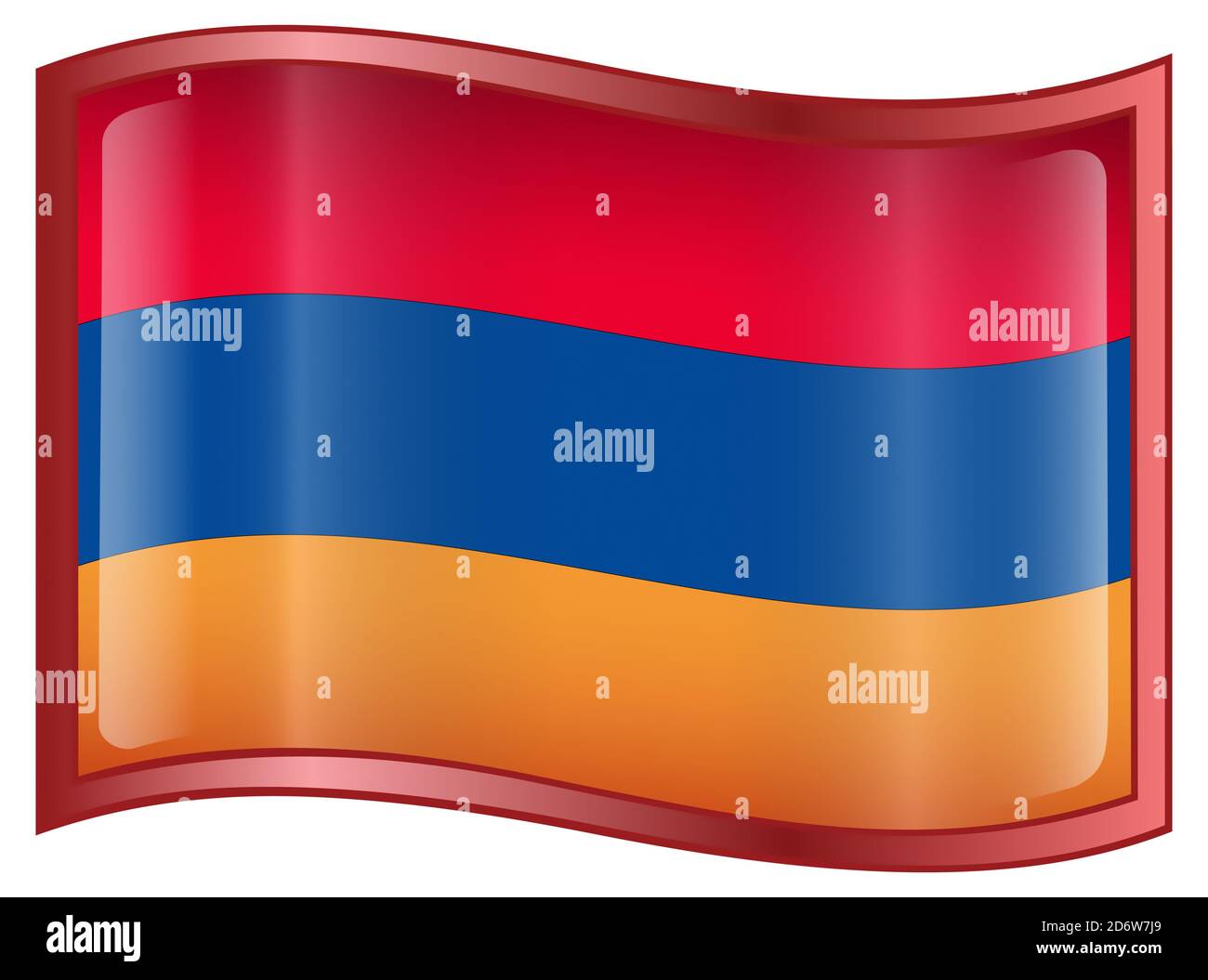 Armenia Flag icon Stock Photo - Alamy