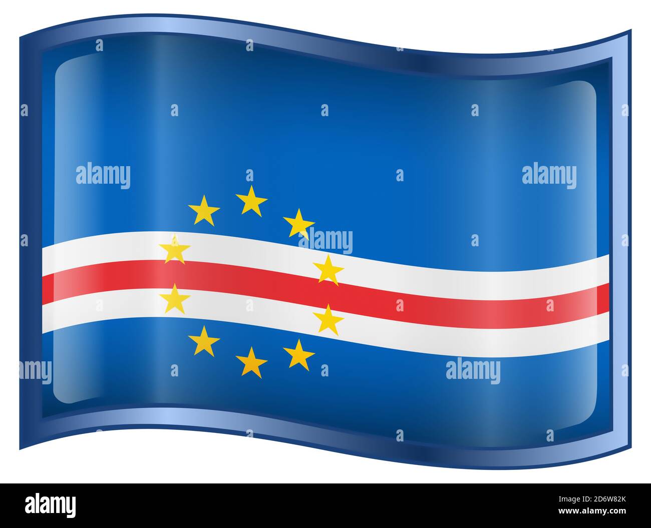 Cape Verde Flag icon Stock Photo Alamy