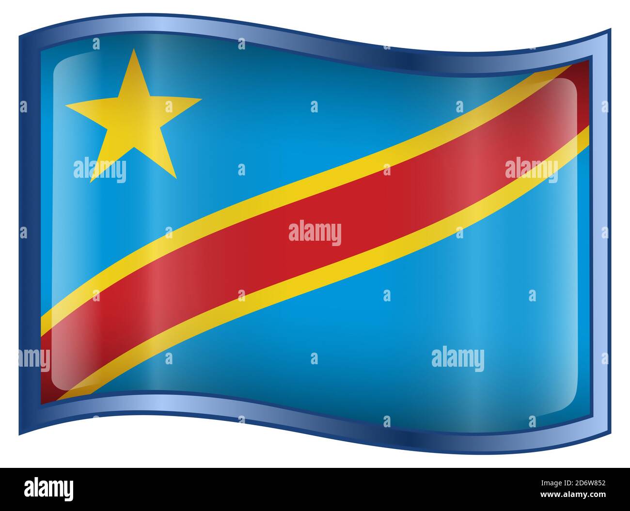 Flag of Congo Kinshasa Emoji coloring page