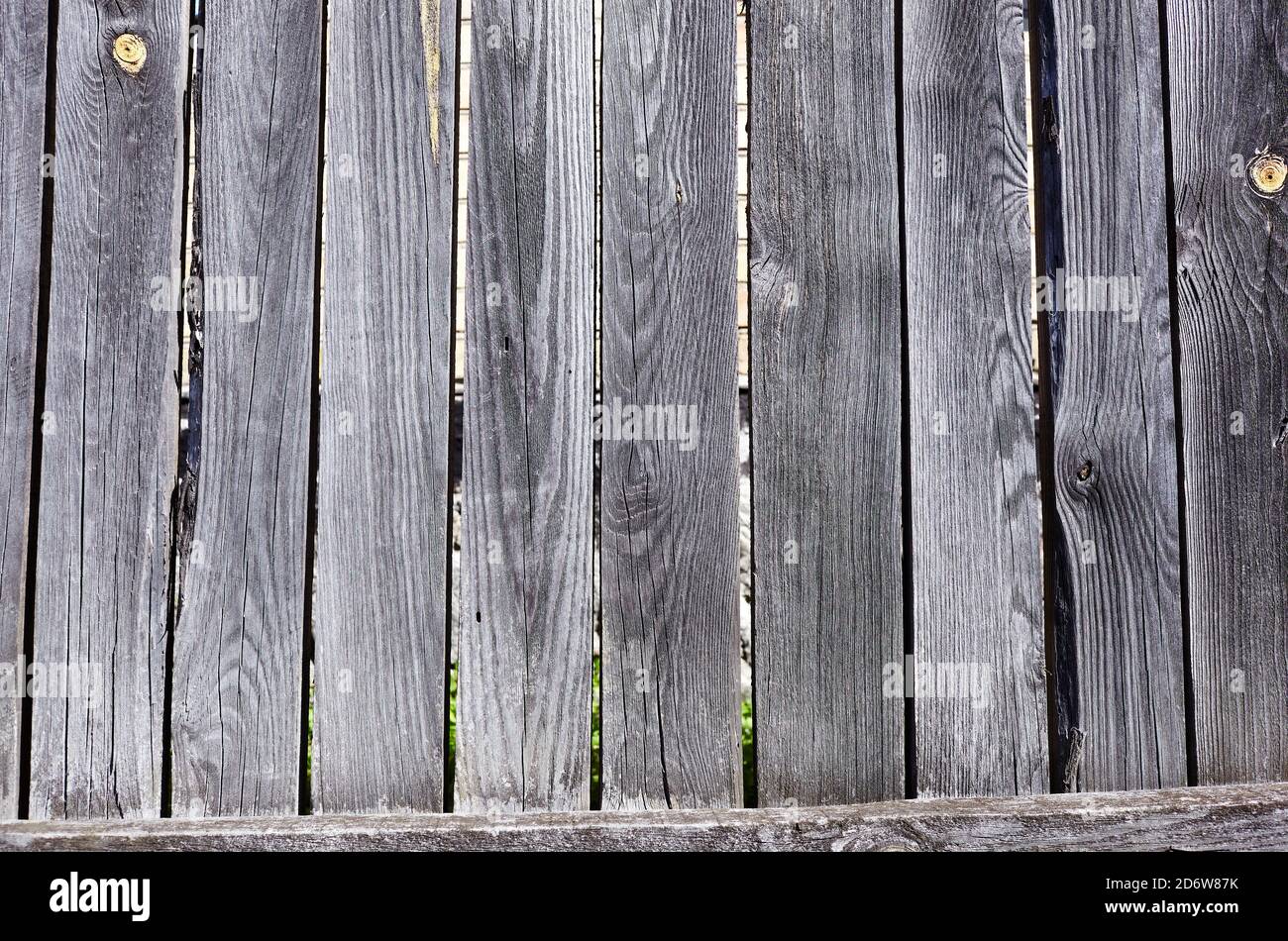 Wooden wall planking. Texture of grey wooden fence. Background of old