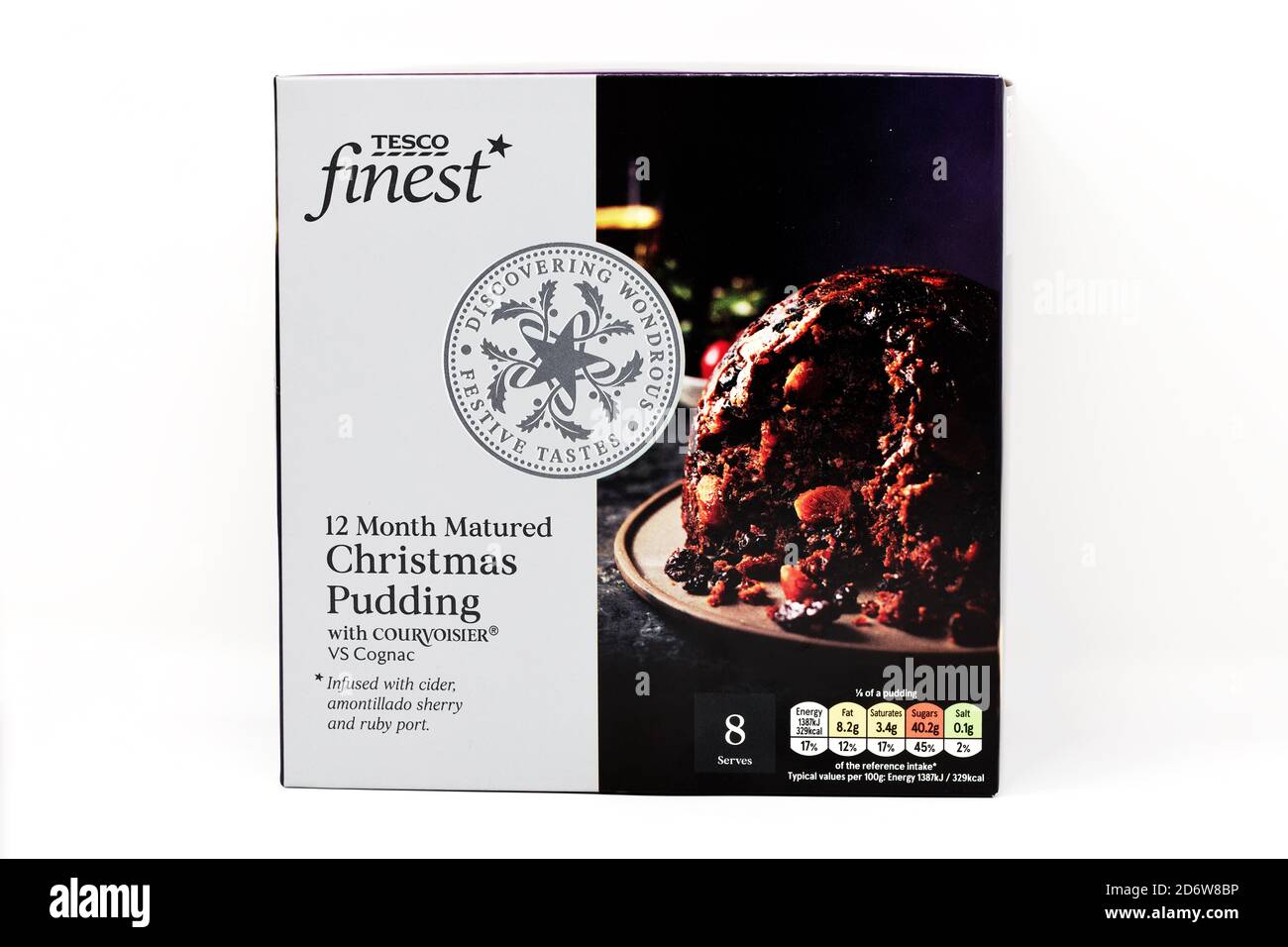 Tesco Finest Christmas Pudding Stock Photo