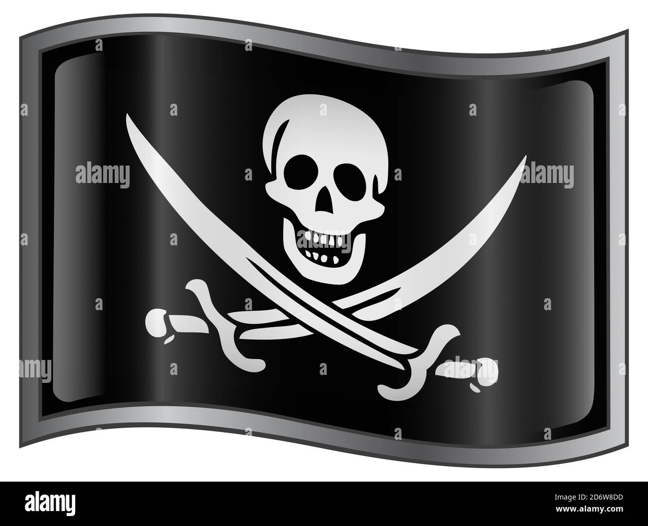 pirate flag icon. Stock Photo
