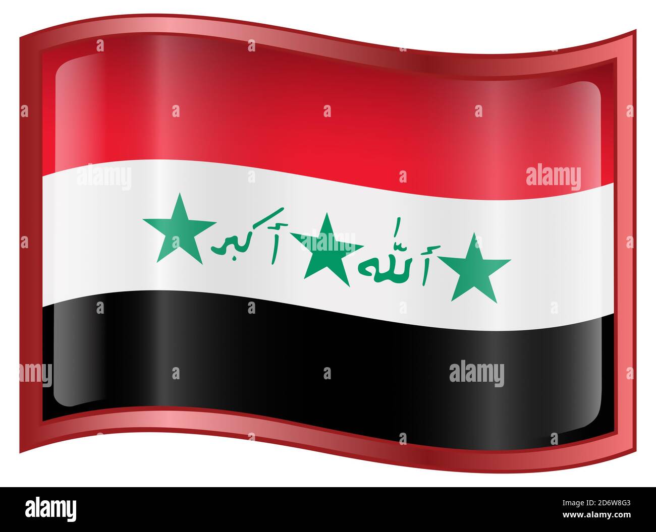 Iraq flag icon. Stock Photo