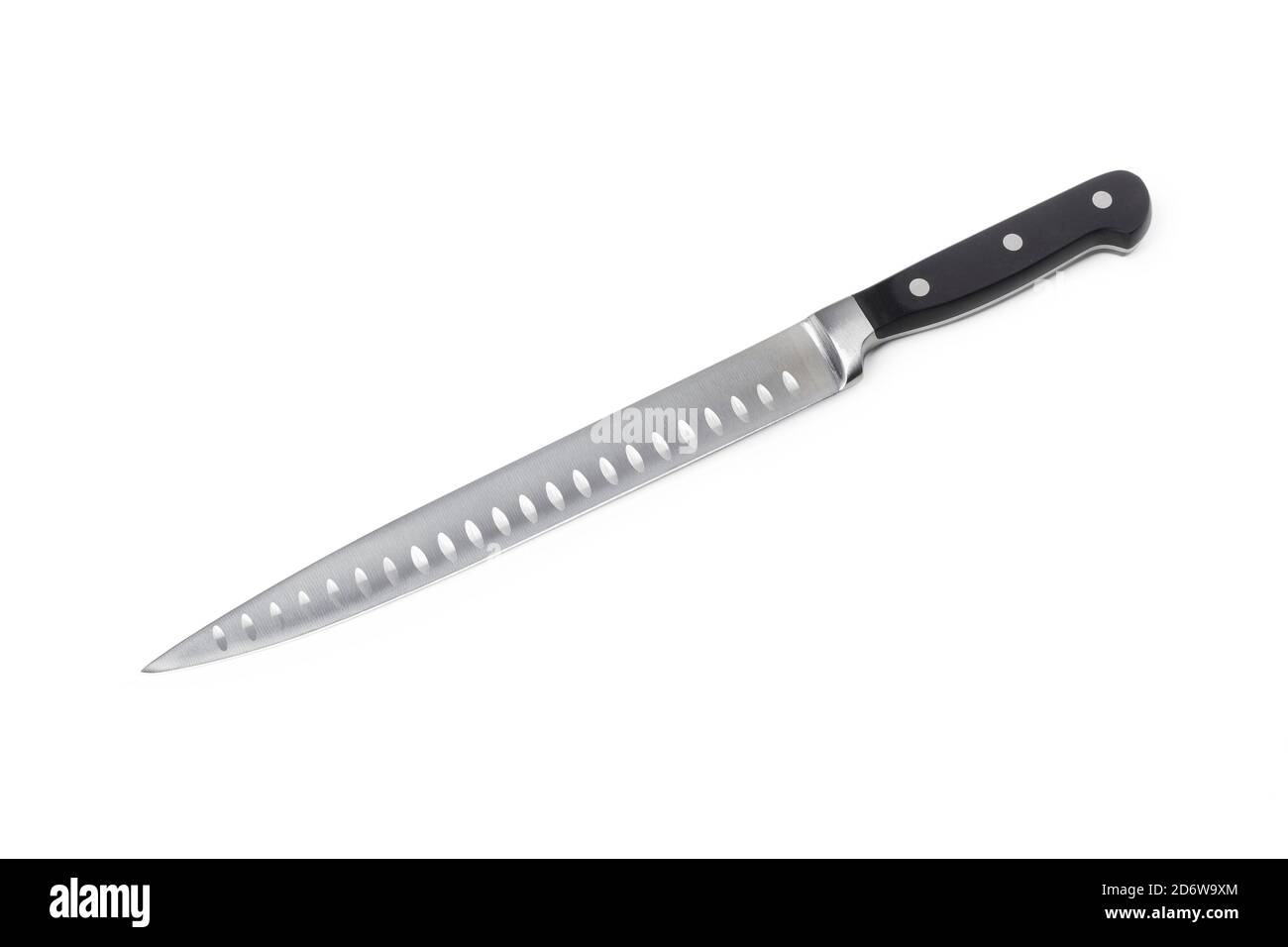 Large chopping kitchen knife isolated on white background Stock Photo