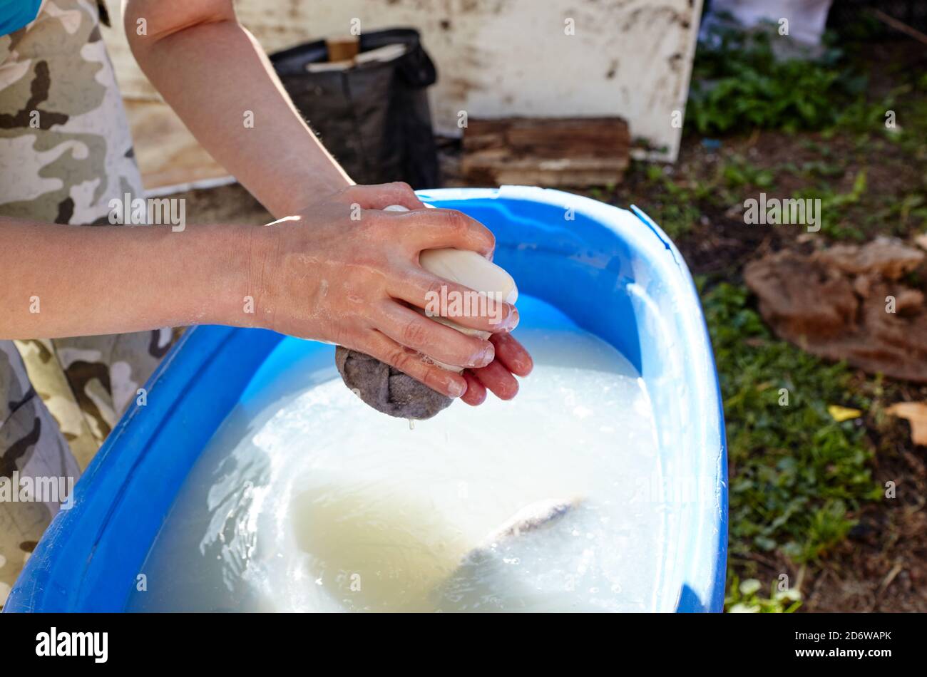 Washing Bras Basin Washing Clothes Hand Stock Photo by ©NantawanPatamarot  586244478