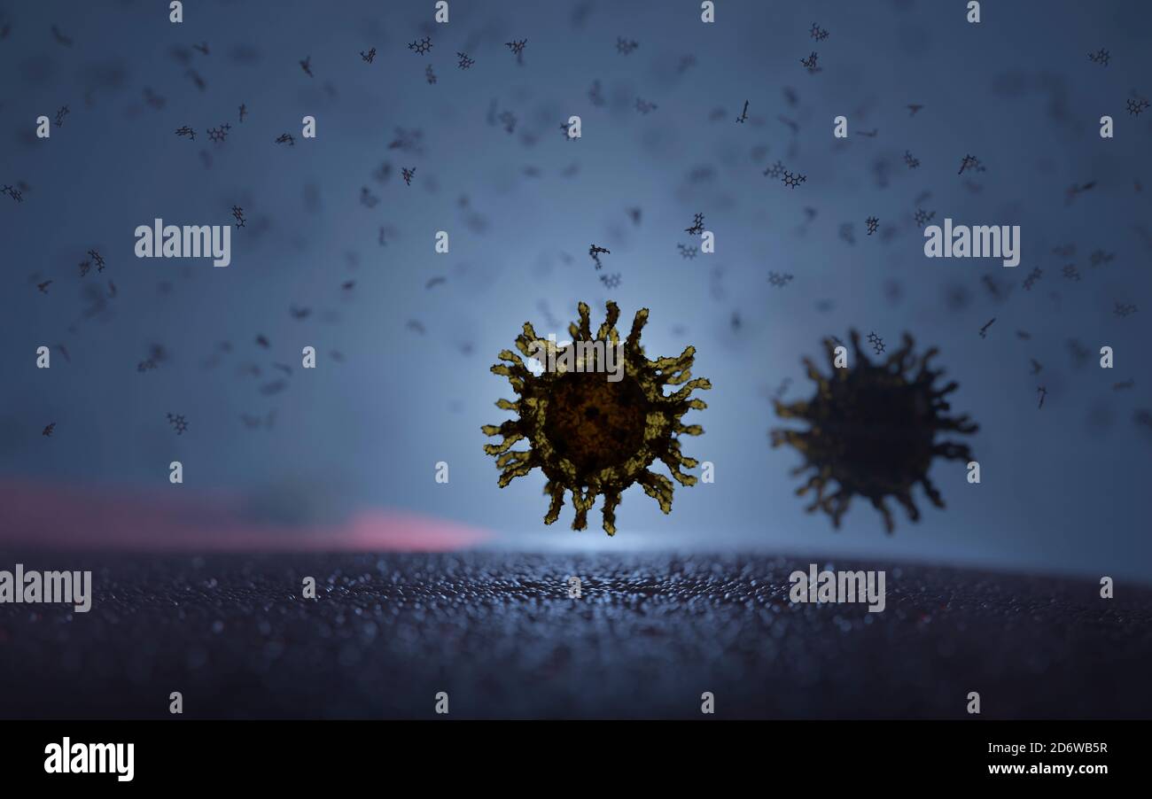 A virus is a submicroscopic infectious agent that replicates only inside the living cells of an organism. Antiviral drugs do exist. Stock Photo