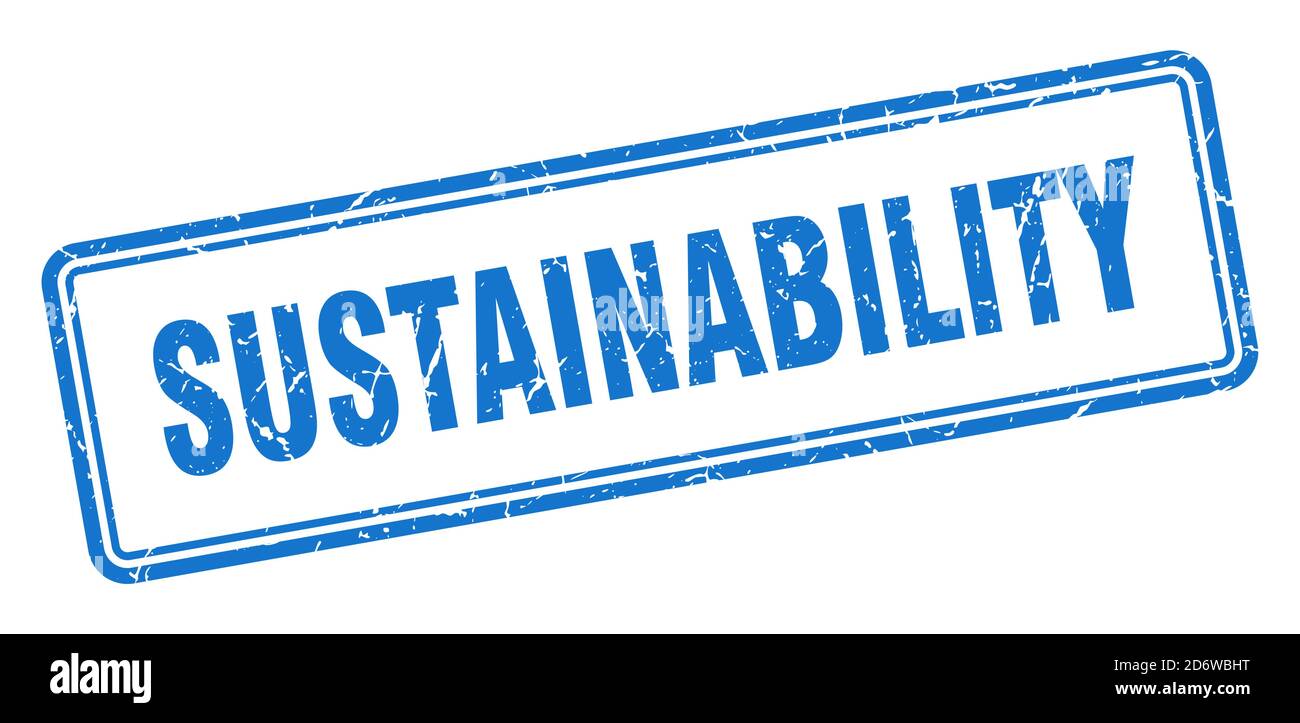 sustainability stamp. square grunge sign isolated on white background ...