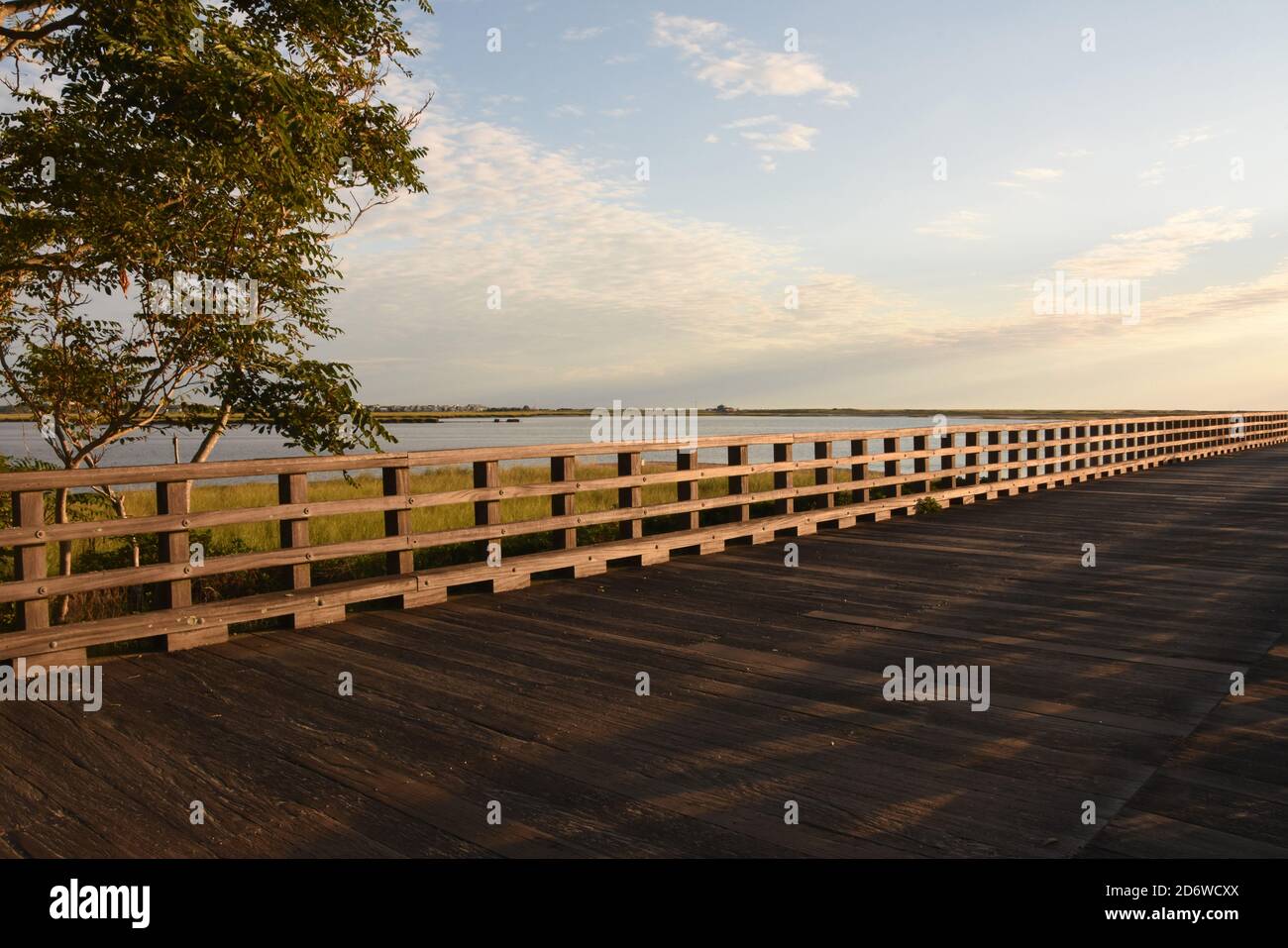 Scenic Powder Point bridge over Duxbury bay in Massachusetts Stock