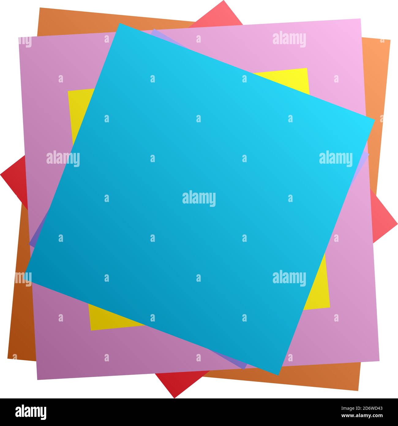 Random rotated overlapping chaotic Squares vector illustration ...