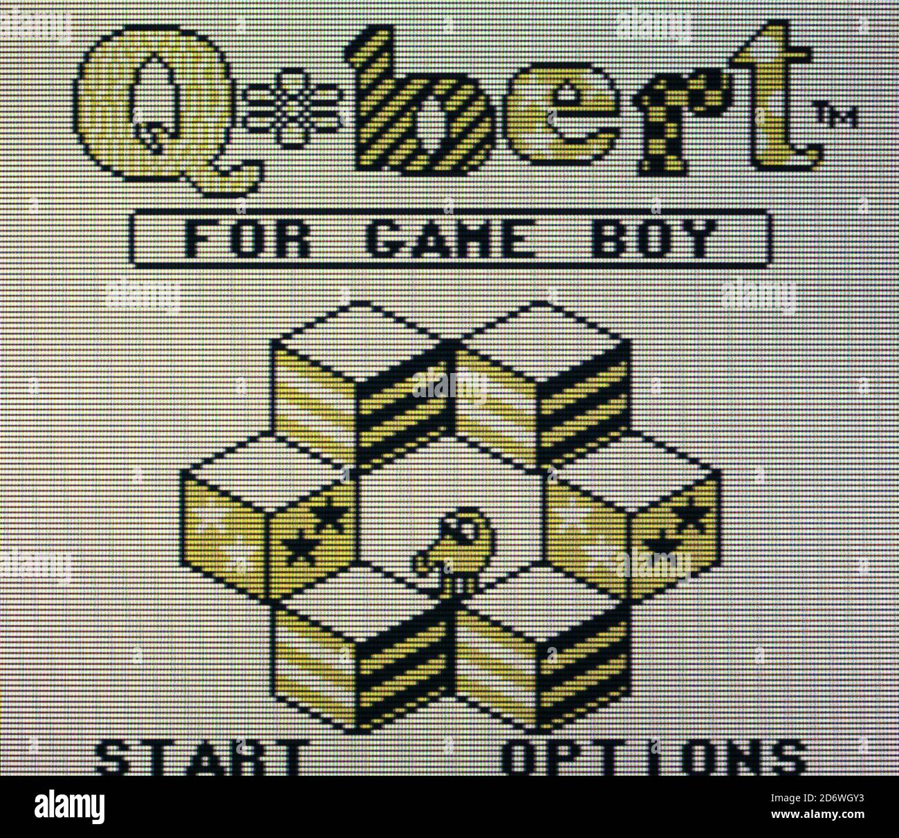 Q*bert - Nintendo Gameboy Videogame - Editorial use only Stock Photo