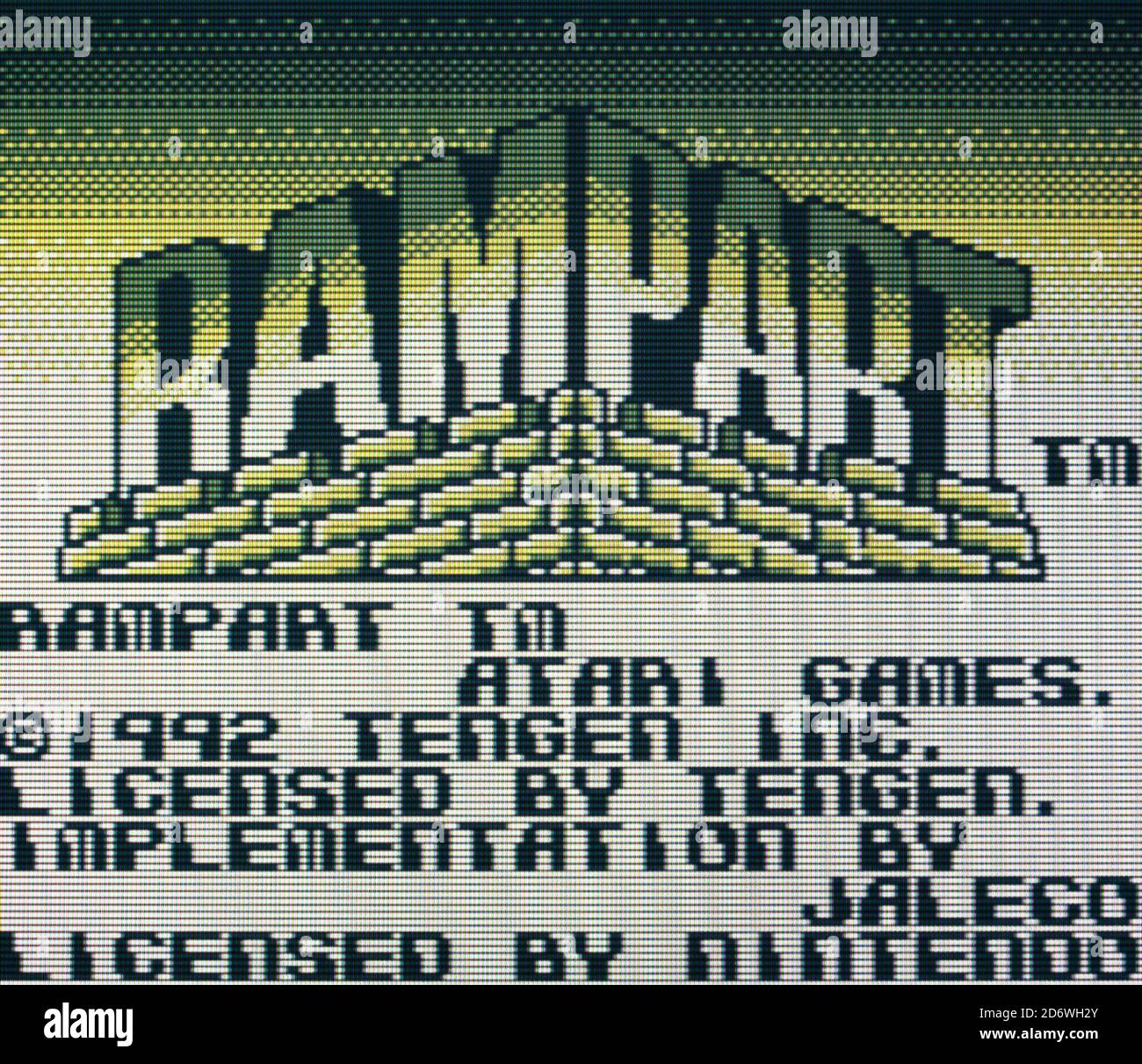 Rampart - Nintendo Gameboy Videogame - Editorial use only Stock Photo