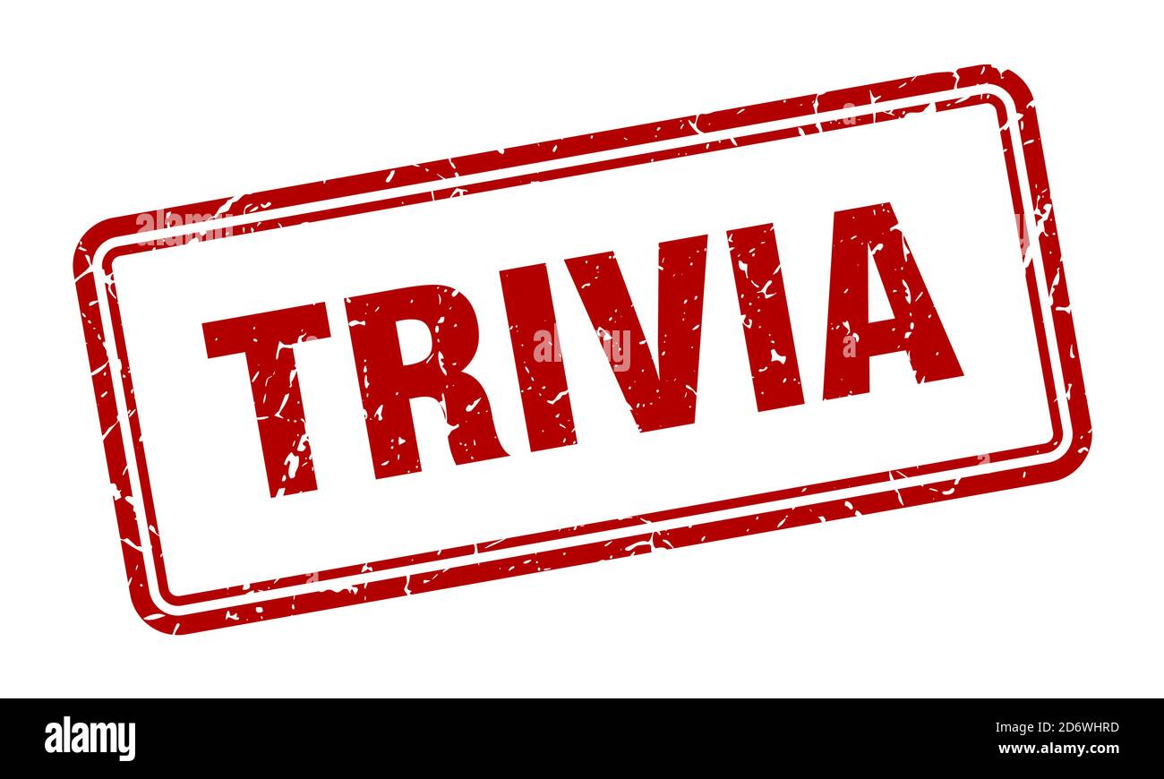 Work Trivia Signage trivia stamp. square grunge sign isolated on white background Stock ...