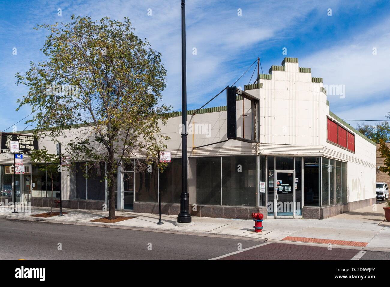 Commercial buildings in the Belmont Central area Stock Photo Alamy