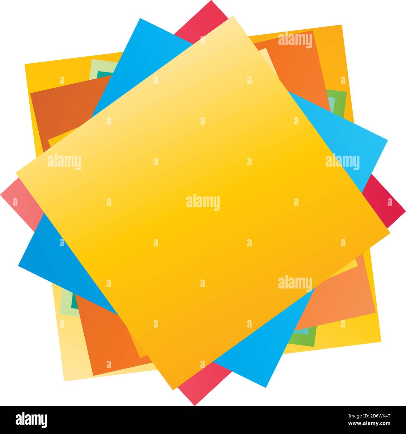 Random rotated overlapping chaotic Squares vector illustration ...