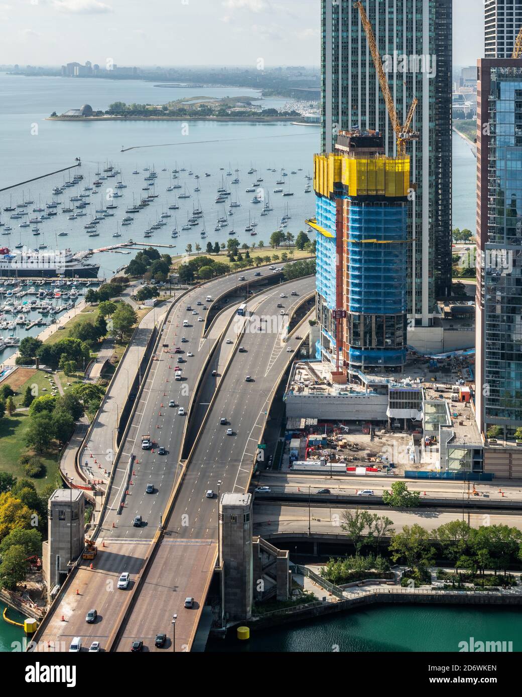 Aerial view of Lake Shore Drive Stock Photo Alamy