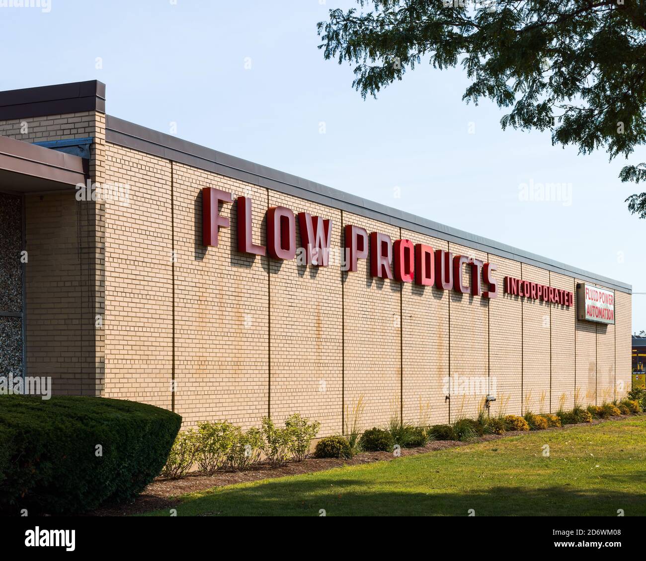 Flow Products factory in the Roscoe Village neighborhood Stock Photo