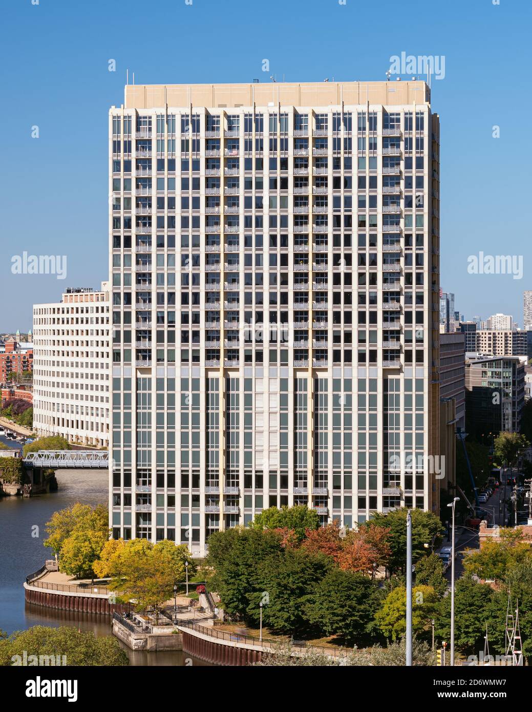 Highrise residential condominiums in the River North neighborhood Stock Photo