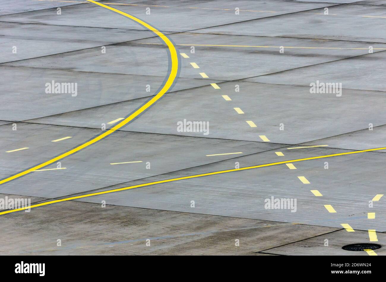 landing light Directional sign markings on the tarmac of runway at a ...