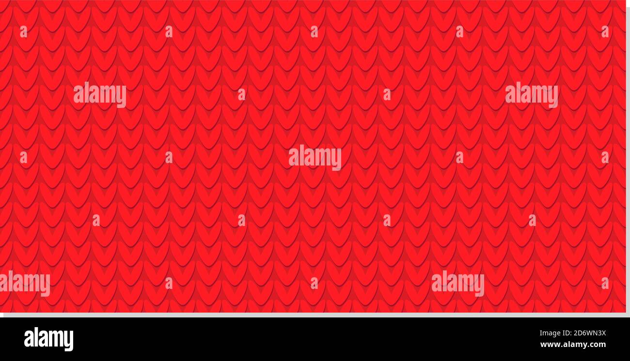 Knitted pattern. Knitting with needles. Seamless red winter pattern Stock Vector