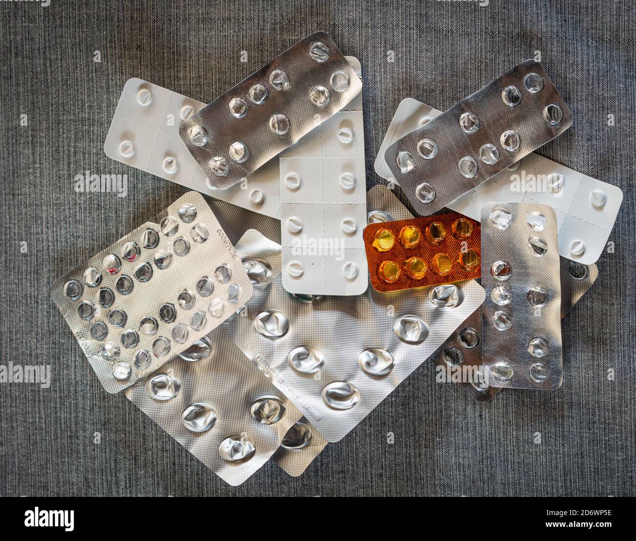 Blisters Pack Emptied Of Pills Stock Photo - Alamy