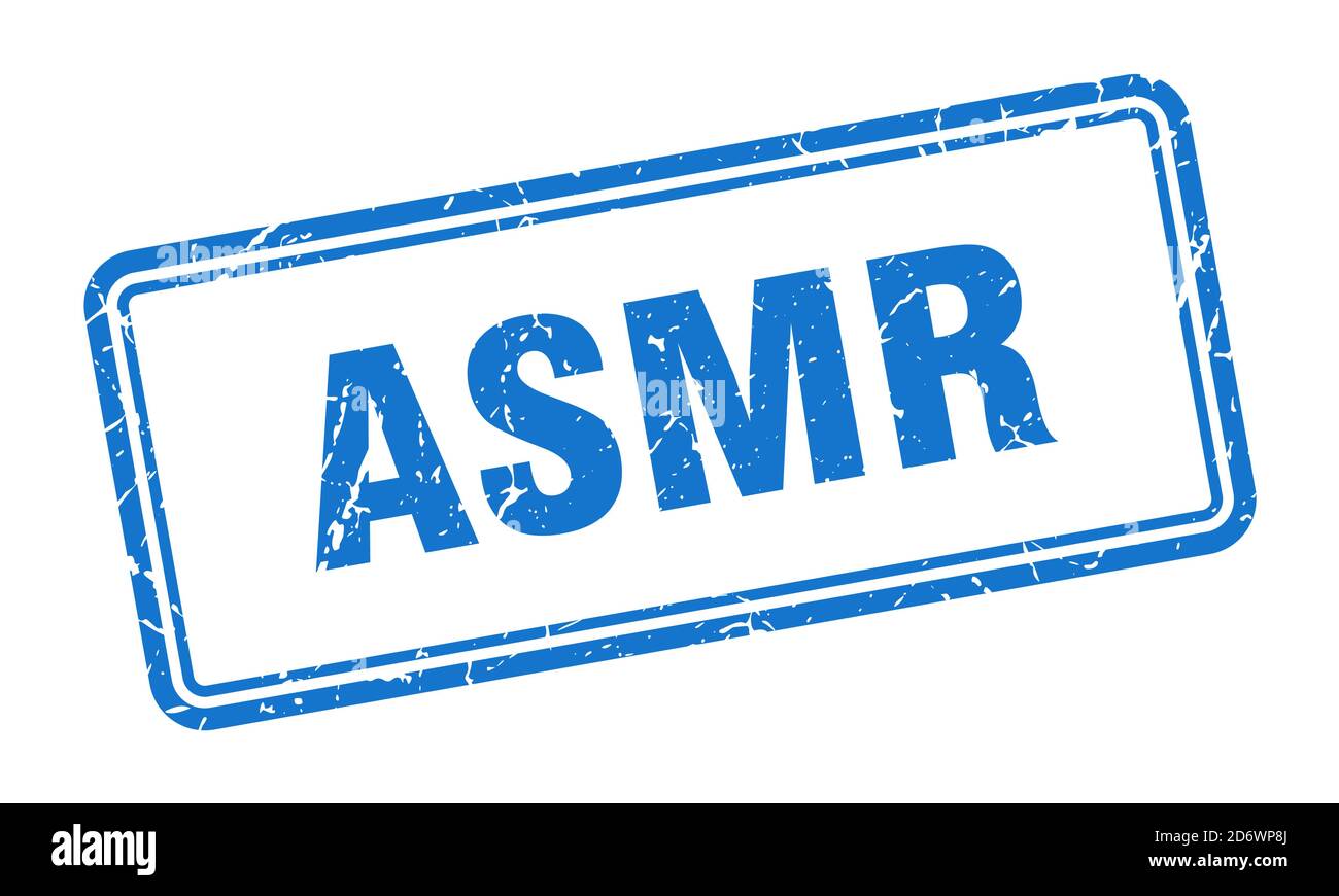 asmr stamp. square grunge sign isolated on white background Stock Vector