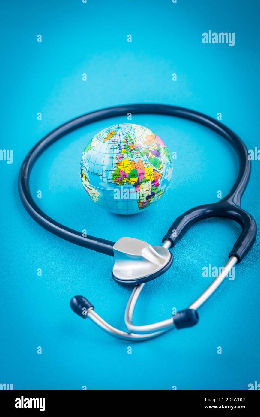 Illustration about health and medicine in the world. Stock Photo