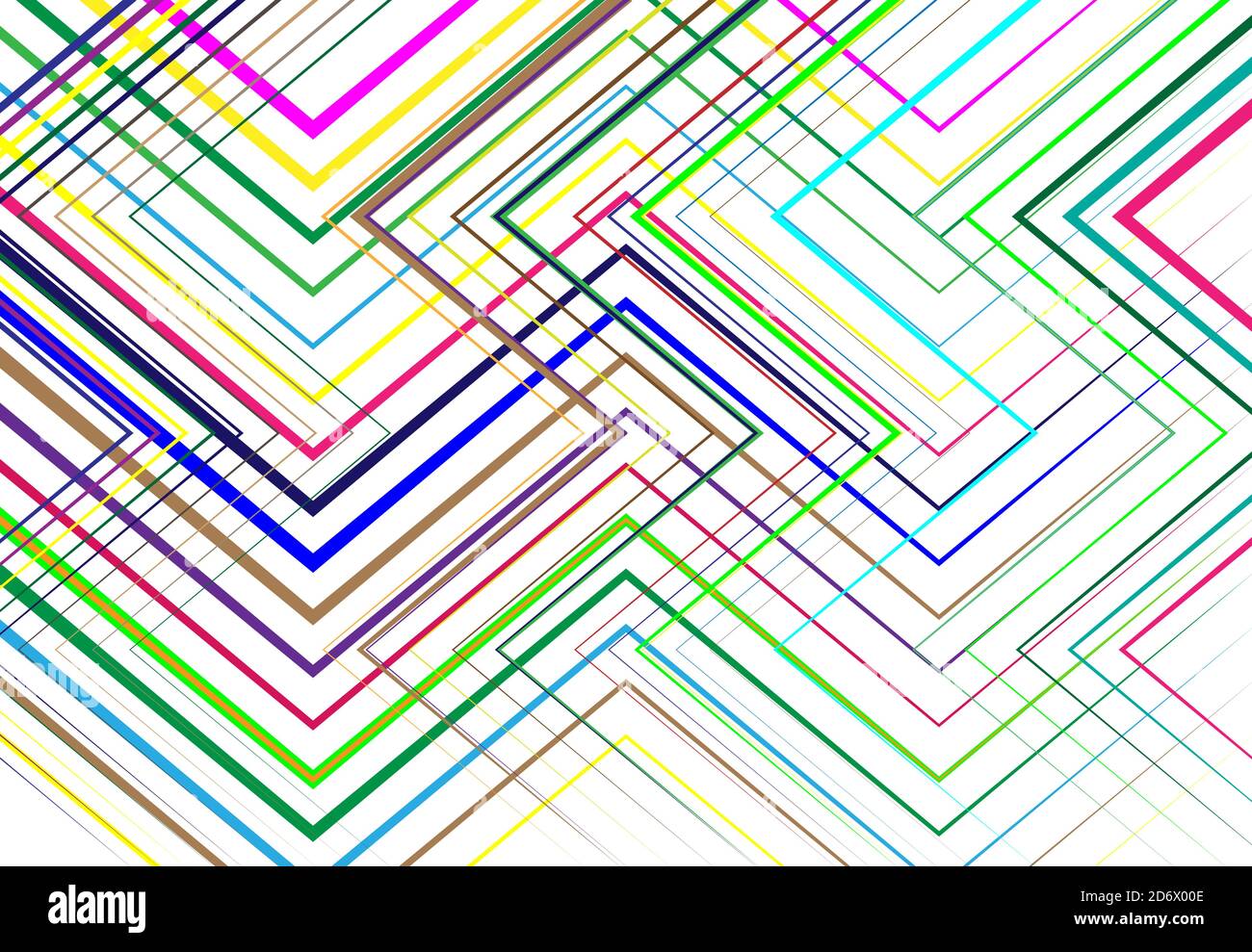 Geometric structure, network, chaotic jumble of straight, angular ...