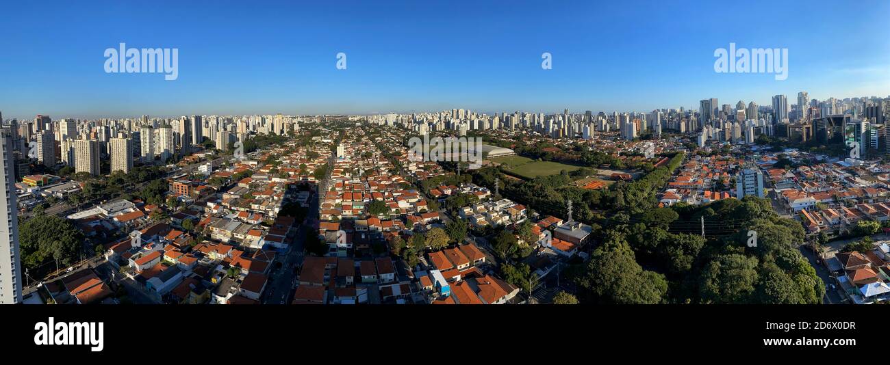 Panoramic view of the city of Sao Paulo, Brazil. Stock Photo