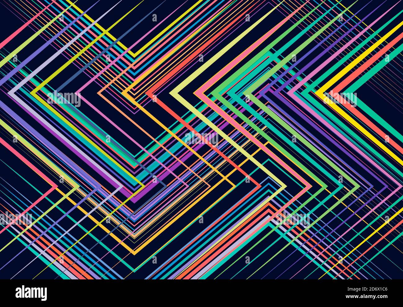 Modern vivid, vibrant geometric structure, network, chaotic jumble of ...