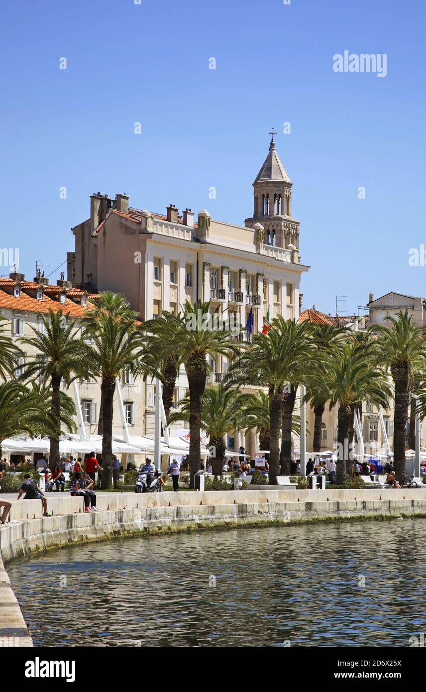 Riva promenade in Split. Croatia Stock Photo Alamy