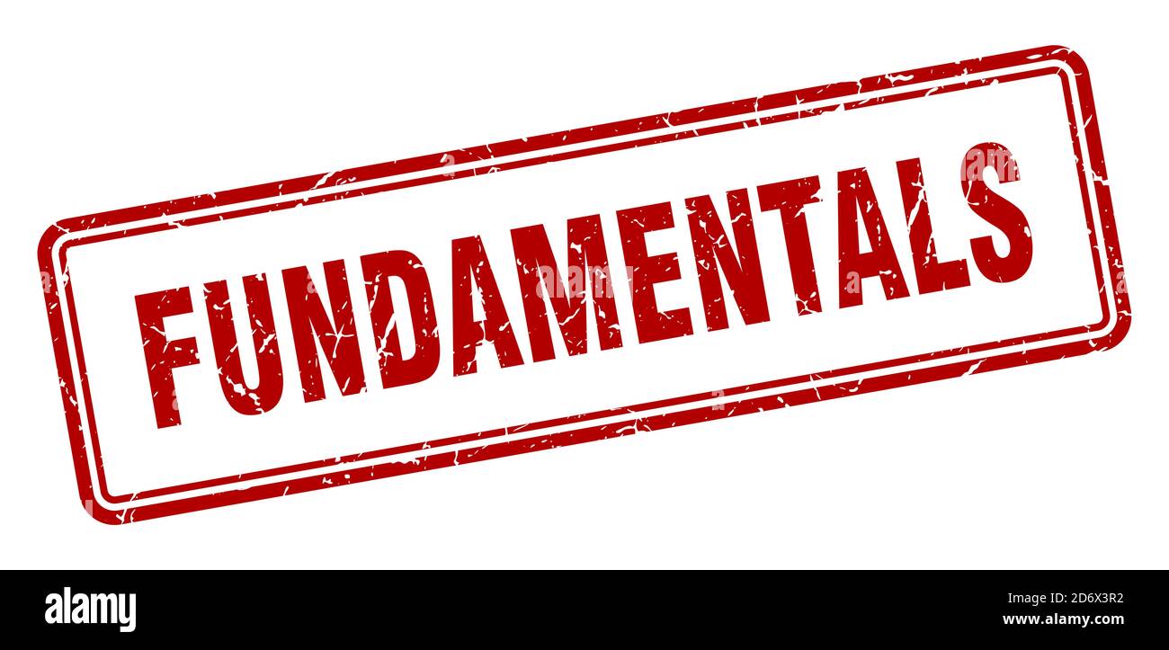 fundamentals stamp. square grunge sign isolated on white background ...