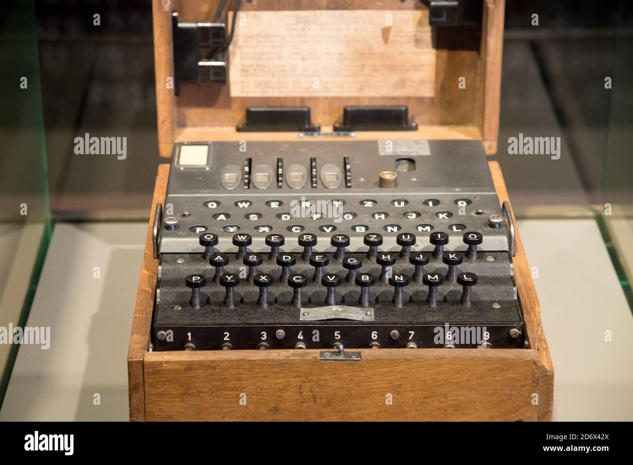 Enigma Machine German Electro Mechanical Rotor Cipher Machine Used By Nazi German To Protect Commercial Diplomatic And Military Communication Poli Stock Photo Alamy
