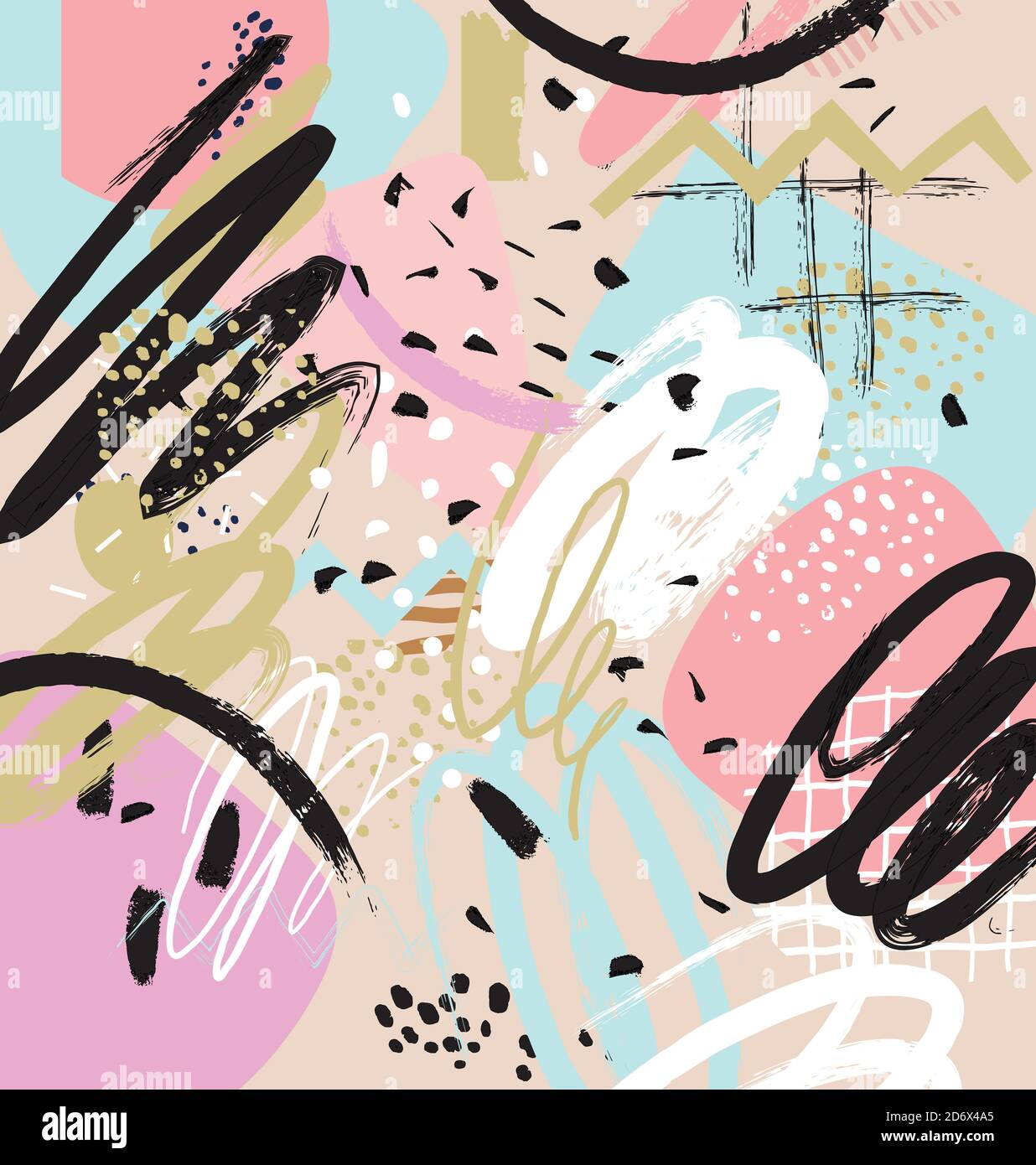 Modern abstract vector background, memphis style. Bright template for