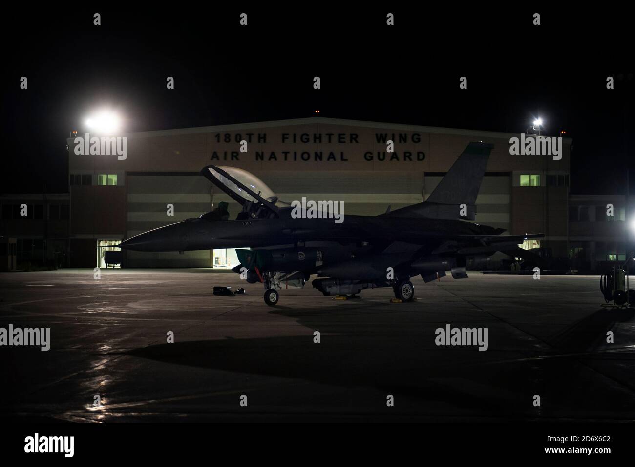 An F16 Fighting Falcon fighter jet, assigned to the Ohio National