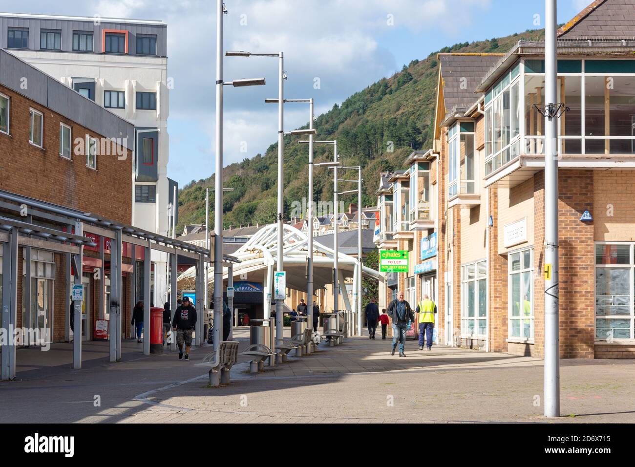 Pedestrianised Station Road, Port Talbot, Neath & Port Talbot County Borough, Wales, United Kingdom Stock Photo