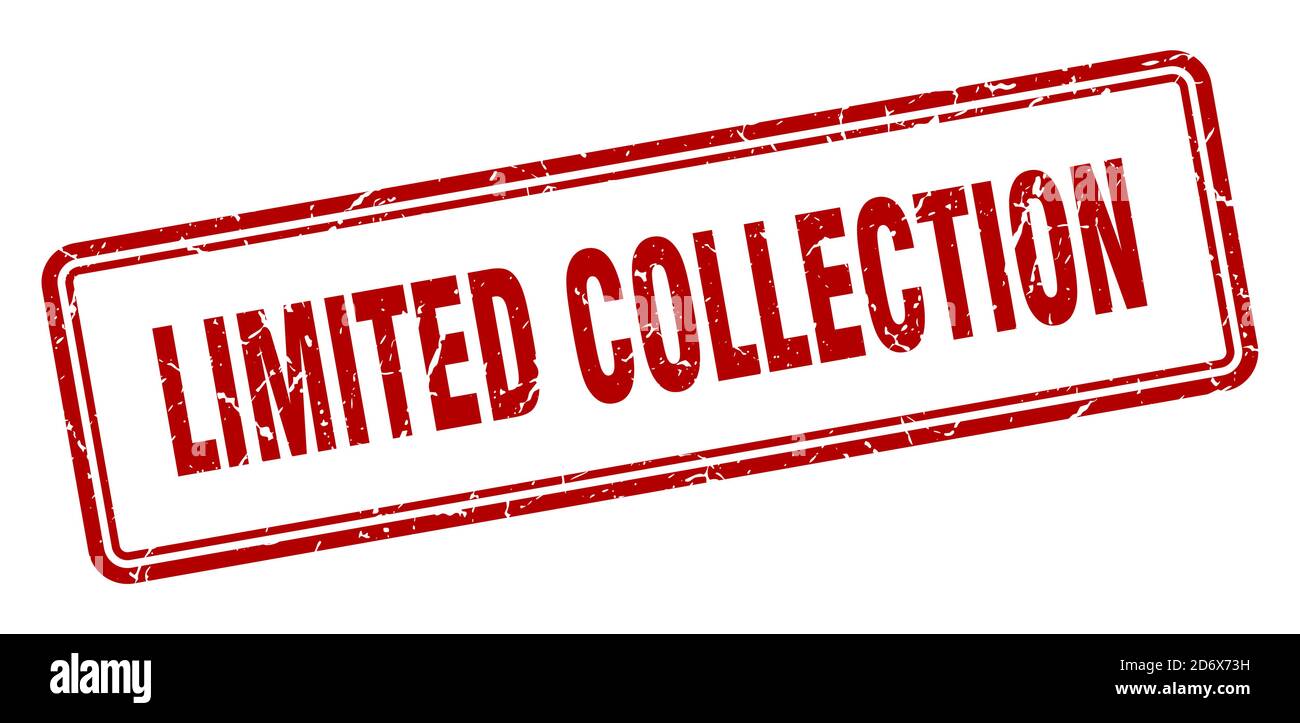 limited collection stamp. square grunge sign isolated on white ...