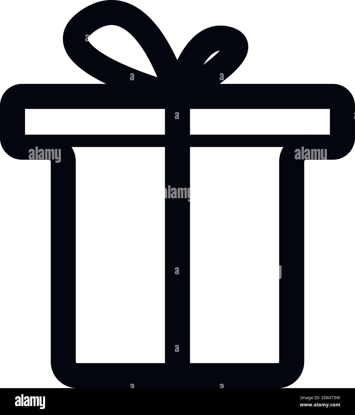 Gift box icon vector illustration isolated in white background Stock