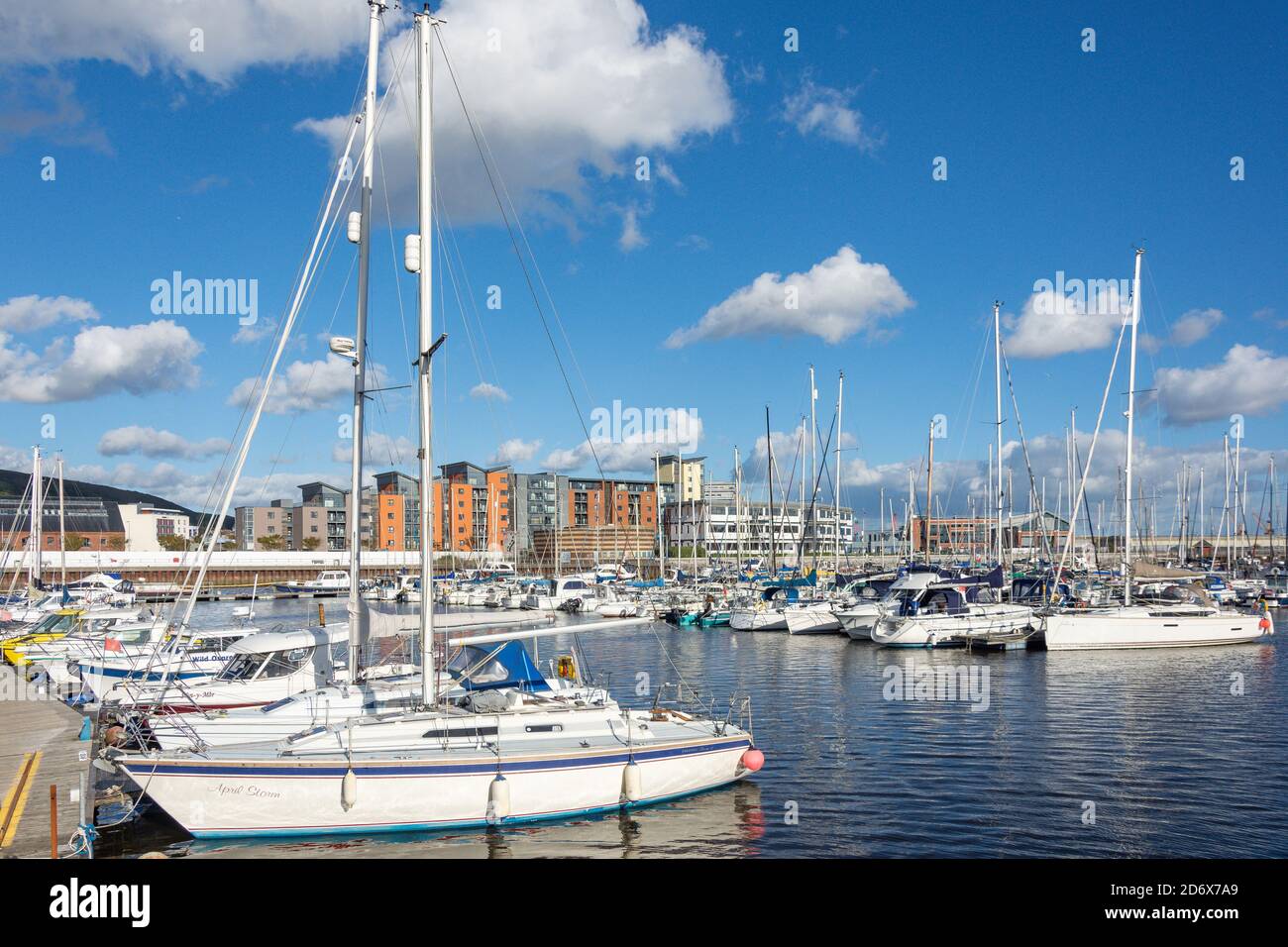 Swansea Marina, Swansea (Abertawe), City and County of Swansea, Wales, United Kingdom Stock Photo