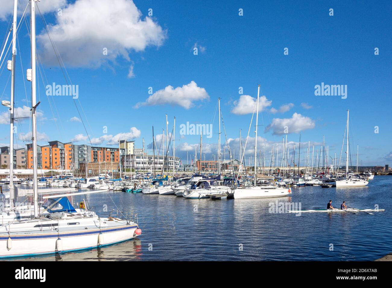 Swansea Marina, Swansea (Abertawe), City and County of Swansea, Wales, United Kingdom Stock Photo