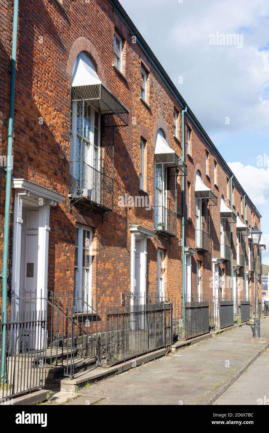 Georgian terraced houses, Cambrian Place, Swansea (Abertawe), City and County of Swansea, Wales, United Kingdom Stock Photo