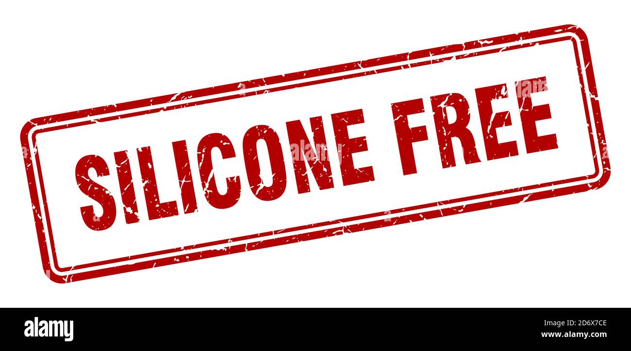 silicone free stamp. square grunge sign isolated on white background ...