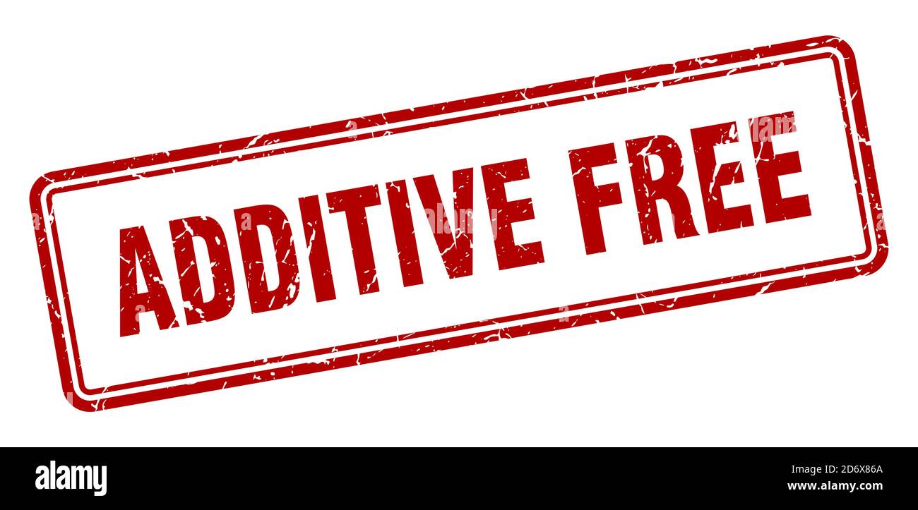 additive free stamp. square grunge sign isolated on white background ...
