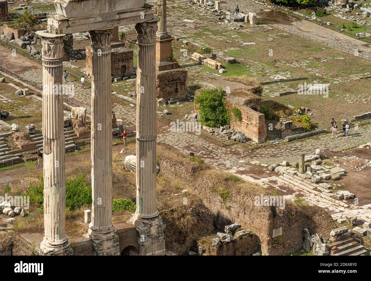 The ruins of The Forum in Rome. From a series of travel photos in Italy ...