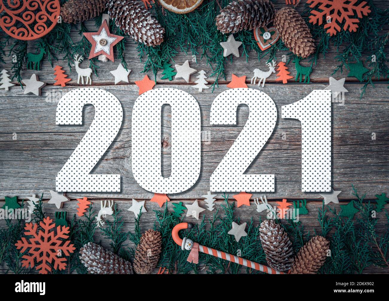 Happy New year 2021. Stock Photo