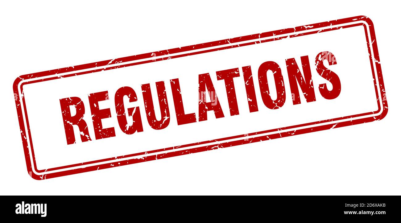 regulations stamp. square grunge sign isolated on white background ...
